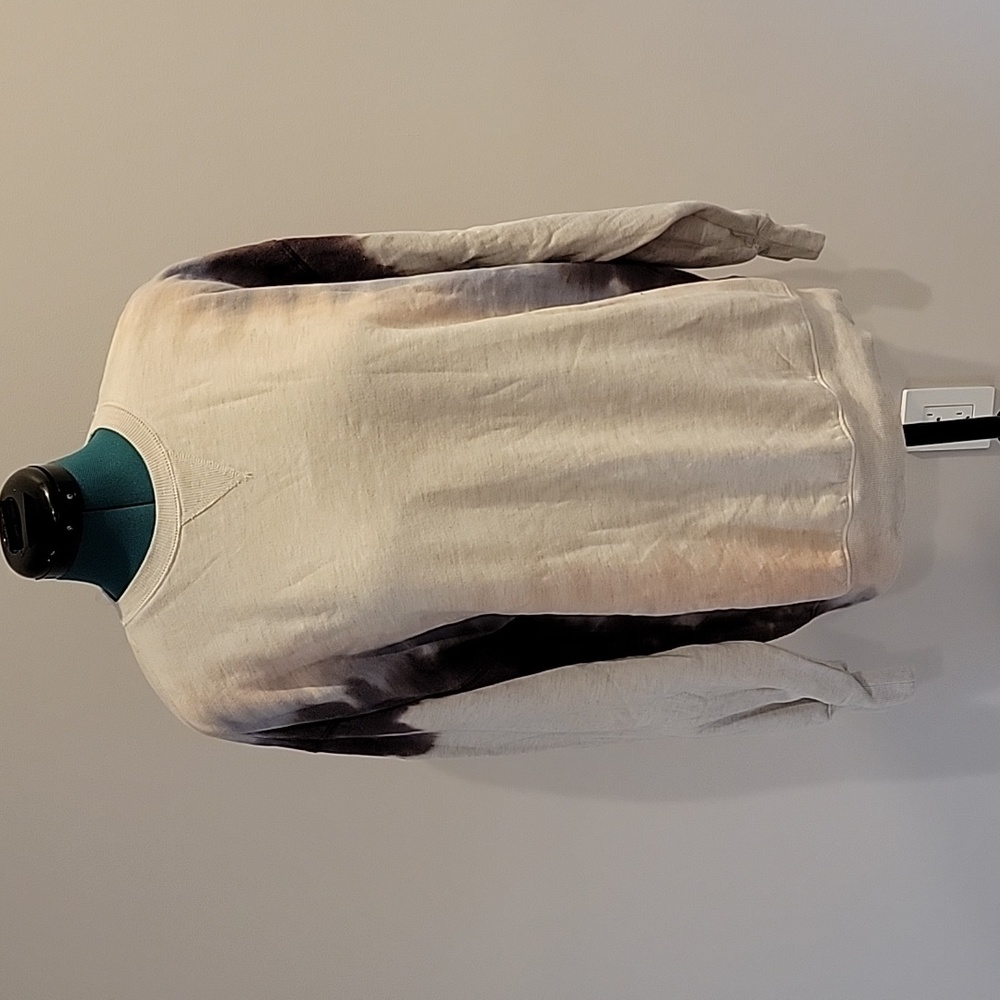 Tie-Dye Sweatshirt - Cream and Black